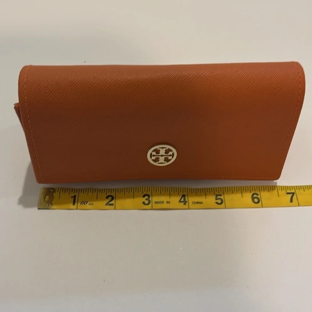 Tory Burch Orange Leather Sunglasses Case